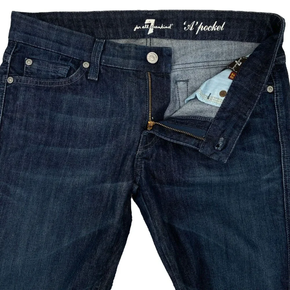 Seven For All Mankind Jeans , A Monogram‎ Jeweled Pocket, Bootcut, size 28